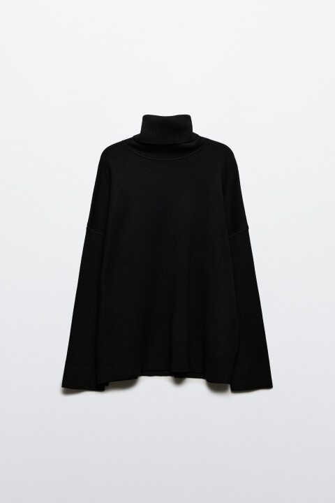 

Свитер тонкий с высоким воротником, Серый, Свитер тонкий с высоким воротником