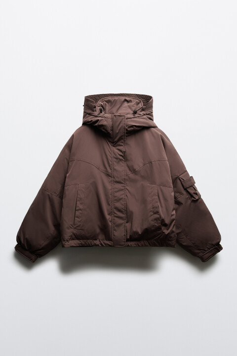 

Куртка короткая с капюшоном, Красный, Куртка короткая с капюшоном