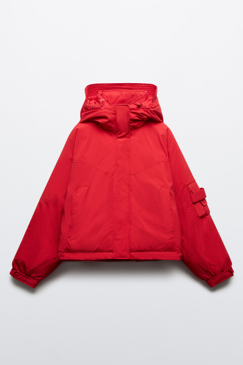 

Куртка короткая с капюшоном, Коричневый, Куртка короткая с капюшоном