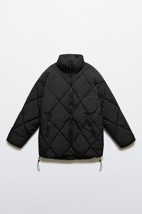 

Куртка стеганая со стойкой, Черный, Куртка стеганая со стойкой