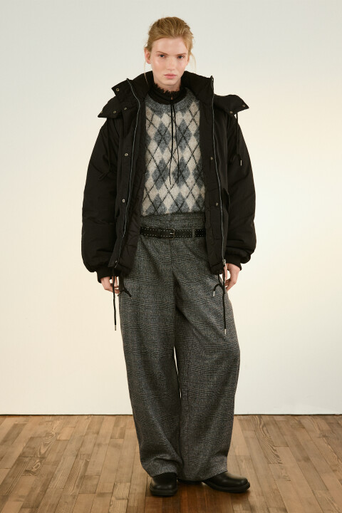 

Куртка-парка с капюшоном и поясом, Черный, Куртка-парка с капюшоном и поясом