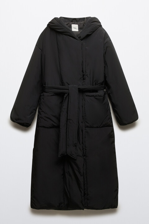 

Пальто на утеплителе с поясом, Коричневый, Пальто на утеплителе с поясом