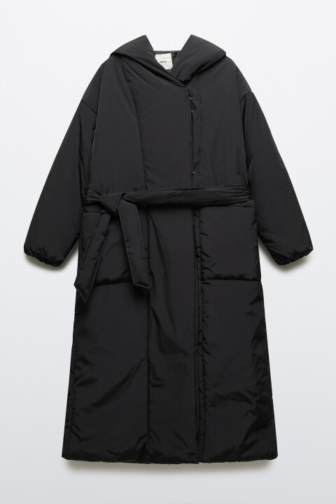 

Пальто на утеплителе с поясом, Коричневый, Пальто на утеплителе с поясом