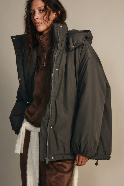 

Куртка oversize с капюшоном, Зеленый, Куртка oversize с капюшоном