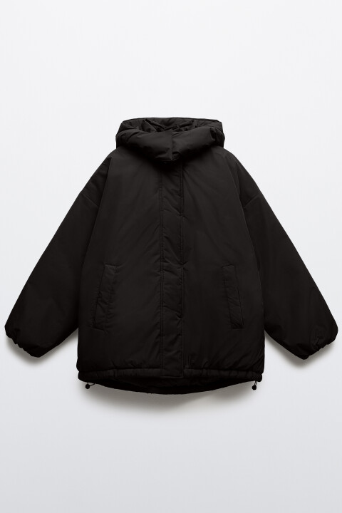 

Куртка oversize с капюшоном, Черный, Куртка oversize с капюшоном
