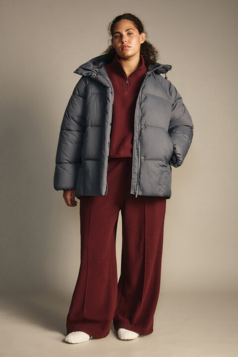 

Куртка короткая стеганая с капюшоном, Серый, Куртка короткая стеганая с капюшоном