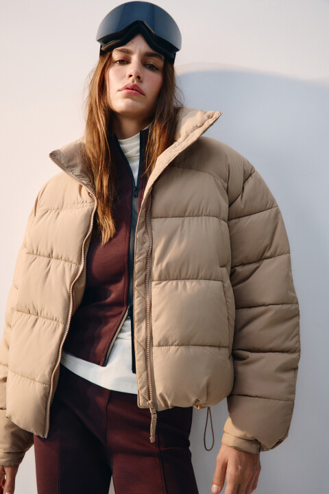 

Куртка короткая стеганая со стойкой, Розовый, Куртка короткая стеганая со стойкой