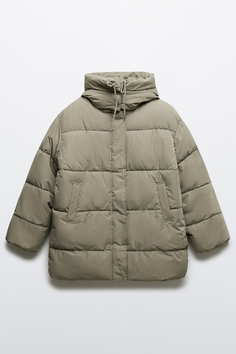 

Куртка стеганая с капюшоном, Зеленый, Куртка стеганая с капюшоном