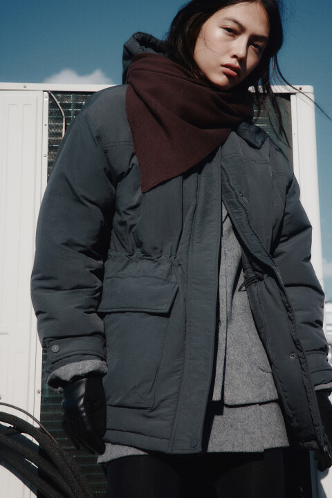 

Куртка-парка с капюшоном, Серый, Куртка-парка с капюшоном