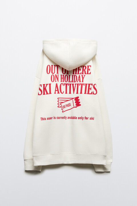 

Худи oversize спортивная с принтом, Красный, Худи oversize спортивная с принтом