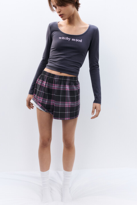 

Шорты домашние с принтом, Розовый, Шорты домашние с принтом