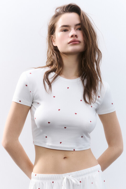 

Футболка-топ домашняя трикотажная, Красный, Футболка-топ домашняя трикотажная