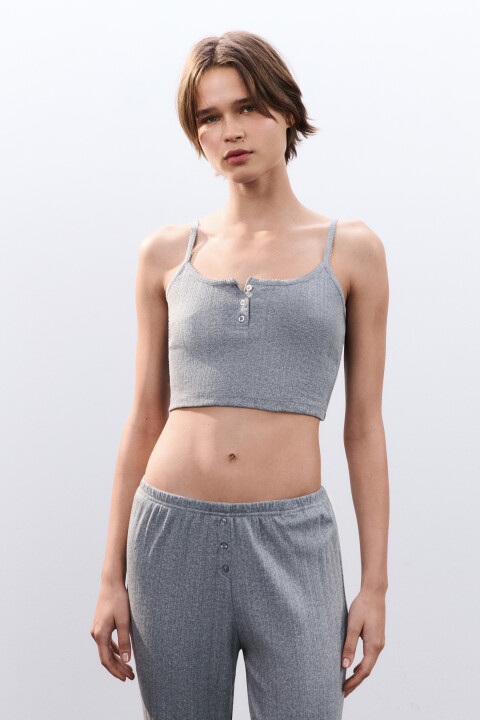 

Майка домашняя с застежкой, Серый, Майка домашняя с застежкой