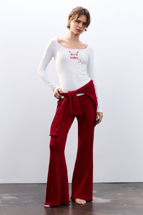 

Лонгслив домашний с надписью, Белый, Лонгслив домашний с надписью