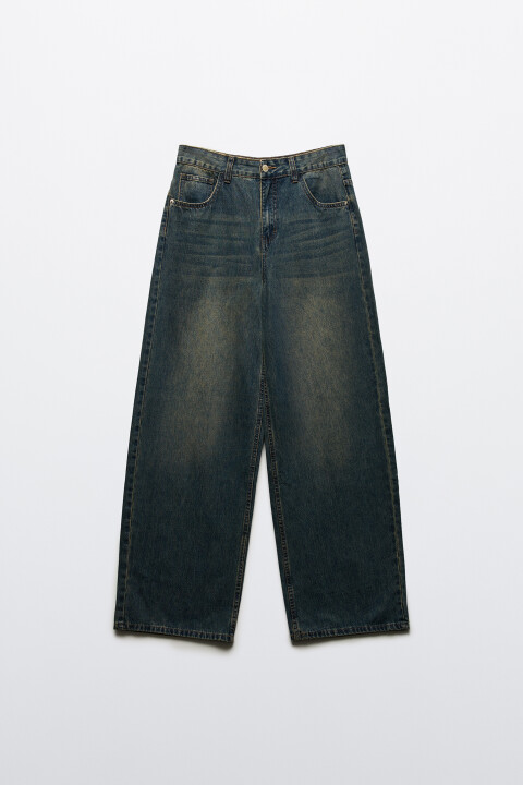 

Джинсы baggy fit с принтом, Темный тинт, Джинсы baggy fit с принтом