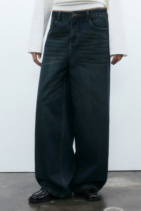 

Джинсы baggy fit со средней посадкой, Синий, Джинсы baggy fit со средней посадкой