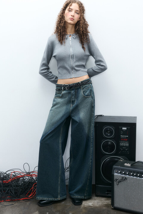 

Джинсы baggy fit со средней посадкой, Темный тинт, Джинсы baggy fit со средней посадкой