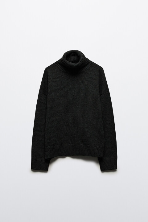 

Свитер oversize с горлом, Серый, Свитер oversize с горлом