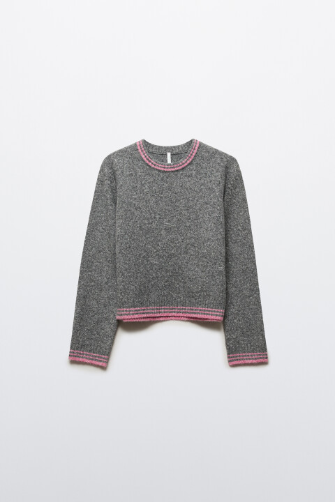 

Джемпер вязаный с шерстью, Зеленый, Джемпер вязаный с шерстью