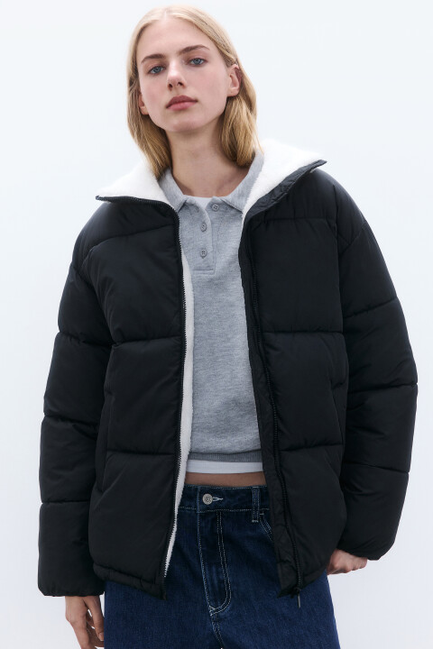 

Куртка стеганая с теплой подкладкой, Черный, Куртка стеганая с теплой подкладкой