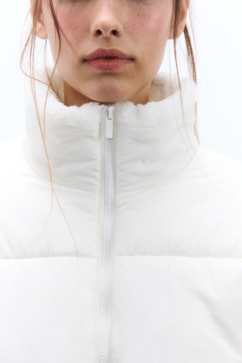 

Куртка стеганая с теплой подкладкой, Молочный, Куртка стеганая с теплой подкладкой