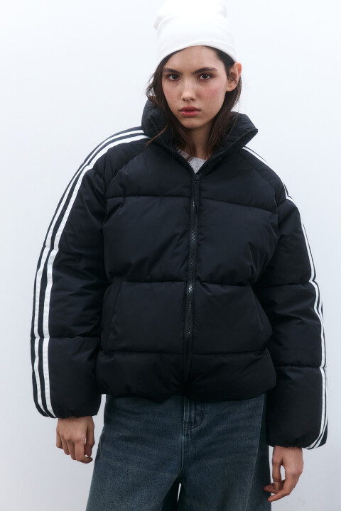 

Куртка стеганая с лампасами, Черный, Куртка стеганая с лампасами