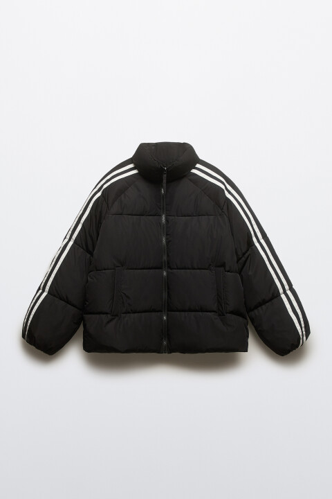 

Куртка стеганая с лампасами, Черный, Куртка стеганая с лампасами