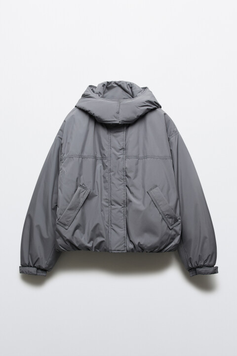 

Куртка короткая с капюшоном, Молочный, Куртка короткая с капюшоном