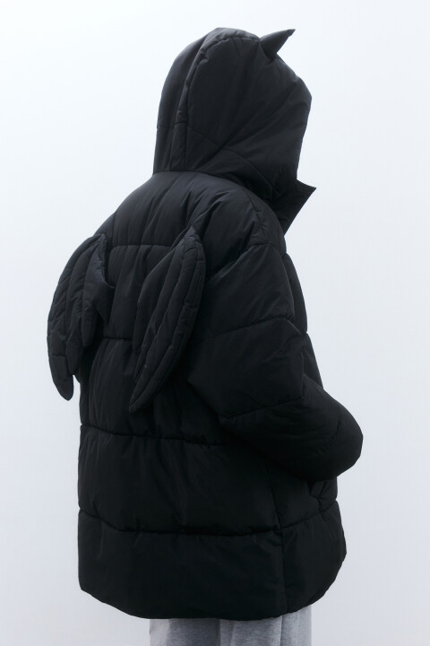 

Куртка стеганая с крыльями на спине, Черный, Куртка стеганая с крыльями на спине