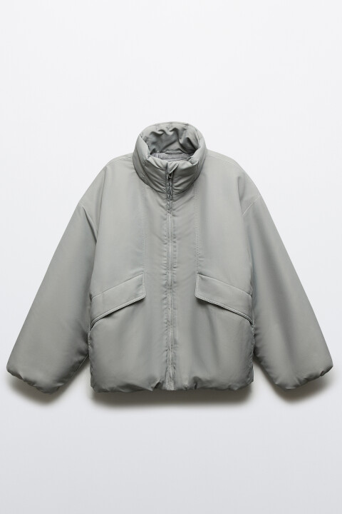 

Куртка-бомбер с вареным эффектом, Серый, Куртка-бомбер с вареным эффектом