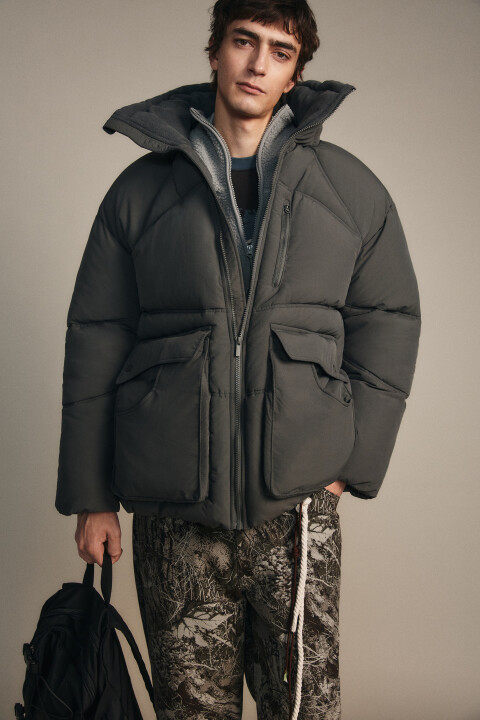 

Куртка стеганая с утяжками, Зеленый, Куртка стеганая с утяжками