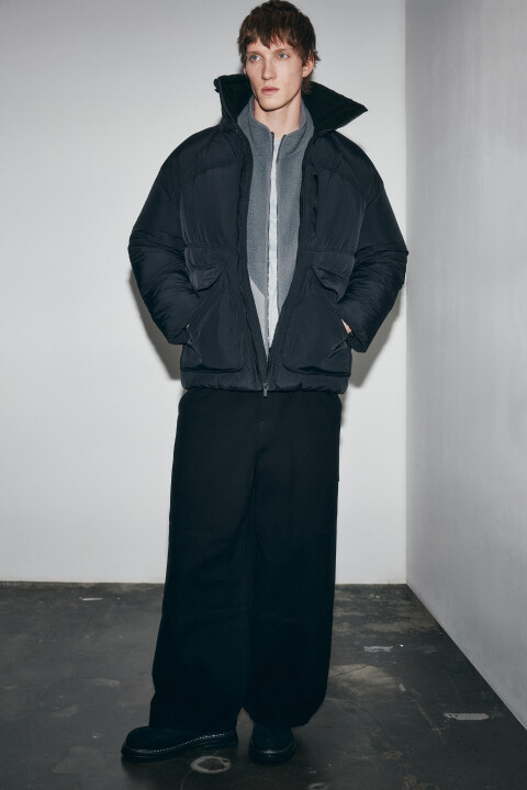 

Куртка стеганая с утяжками, Черный, Куртка стеганая с утяжками