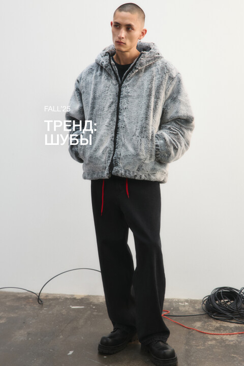 

Шуба короткая с длинным ворсом, Коричневый, Шуба короткая с длинным ворсом