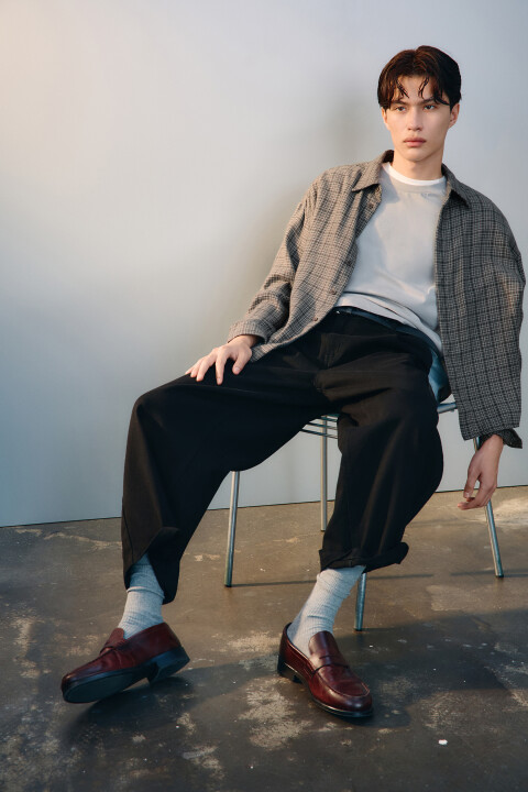 

Рубашка теплая в клетку, Серый, Рубашка теплая в клетку