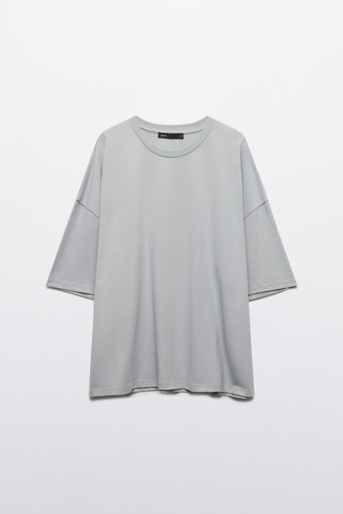 

Футболка хлопковая с принтом, Бежевый, Футболка хлопковая с принтом