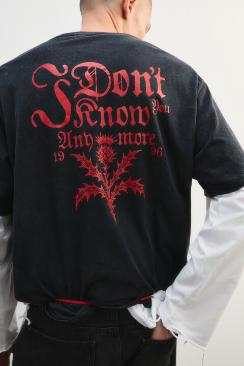 

Футболка вареная с принтом, Черный, Футболка вареная с принтом