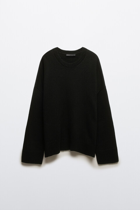 

Джемпер вязаный базовый, Черный, Джемпер вязаный базовый