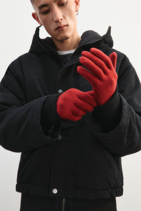 

Перчатки вязаные с ярлычком, Бордовый, Перчатки вязаные с ярлычком