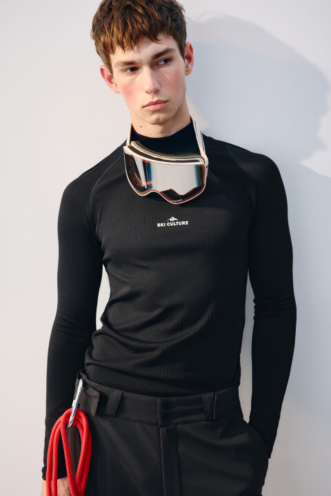 

Водолазка спортивная с надписью, Черный, Водолазка спортивная с надписью