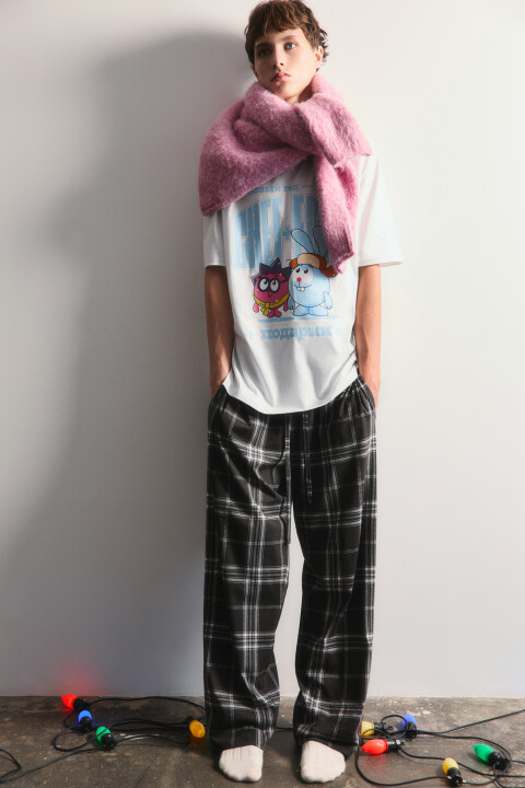 

Футболка с новогодним принтом, Белый, Футболка с новогодним принтом