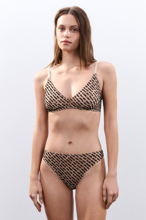 

Бюстгальтер из сетки с бархатным принтом, Бежевый, Бюстгальтер из сетки с бархатным принтом