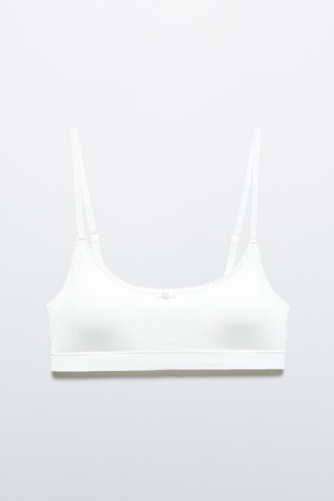

Бюстгальтер-топ бесшовный ажурный, Белый, Бюстгальтер-топ бесшовный ажурный