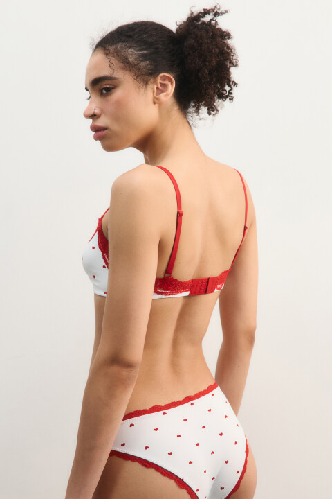 

Бюстгальтер-бралетт с кружевом, Красный, Бюстгальтер-бралетт с кружевом