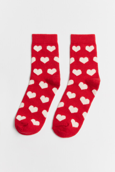 

Носки теплые с сердечками, Ванильный, Носки теплые с сердечками