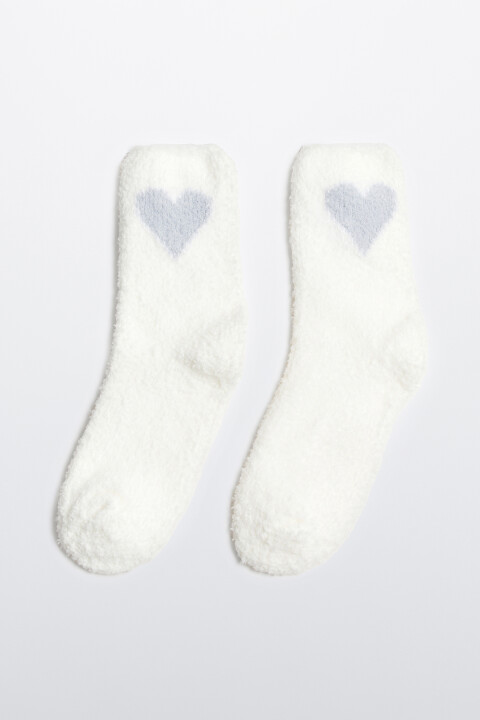 

Носки махровые с сердечком, Серый, Носки махровые с сердечком