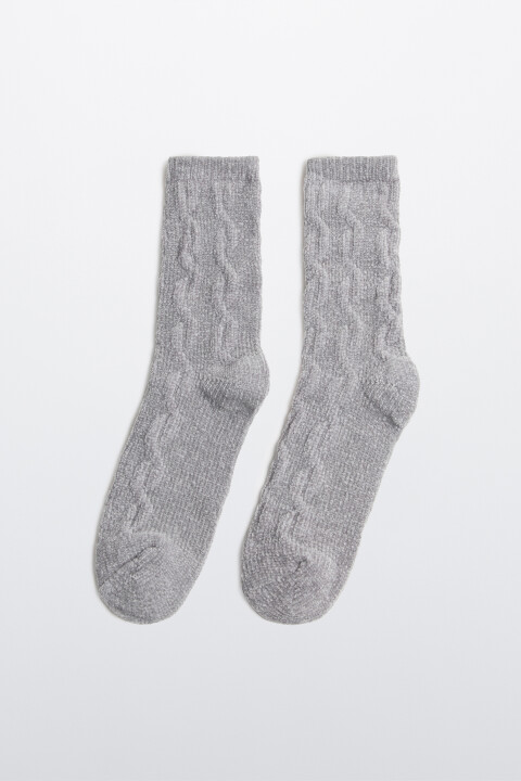 

Носки махровые с узором, Серый, Носки махровые с узором