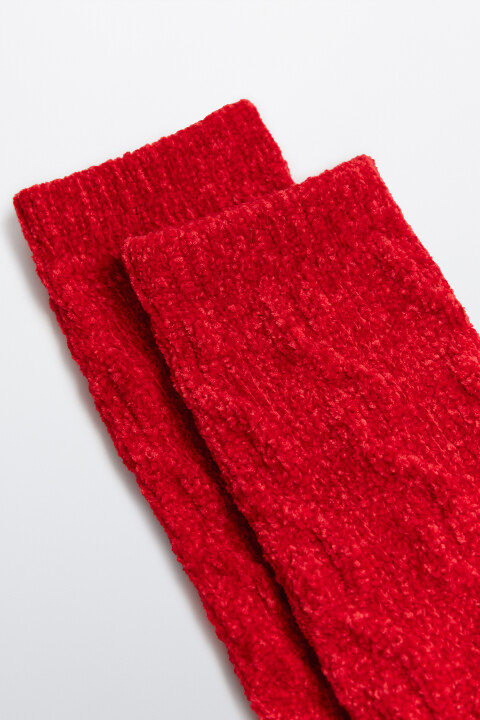 

Носки махровые с узором, Красный, Носки махровые с узором