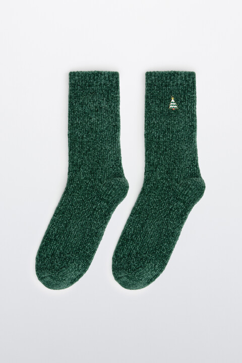 

Носки махровые с брошью, Красный, Носки махровые с брошью