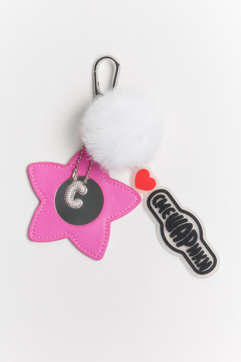 

Брелок-обвес с пушистиком, Мультиколор, Брелок-обвес с пушистиком