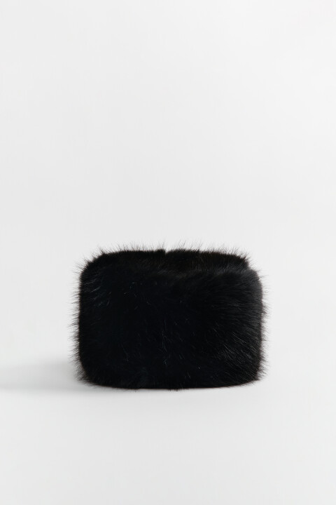 

Шапка-боярка из искусственного меха, Черный, Шапка-боярка из искусственного меха